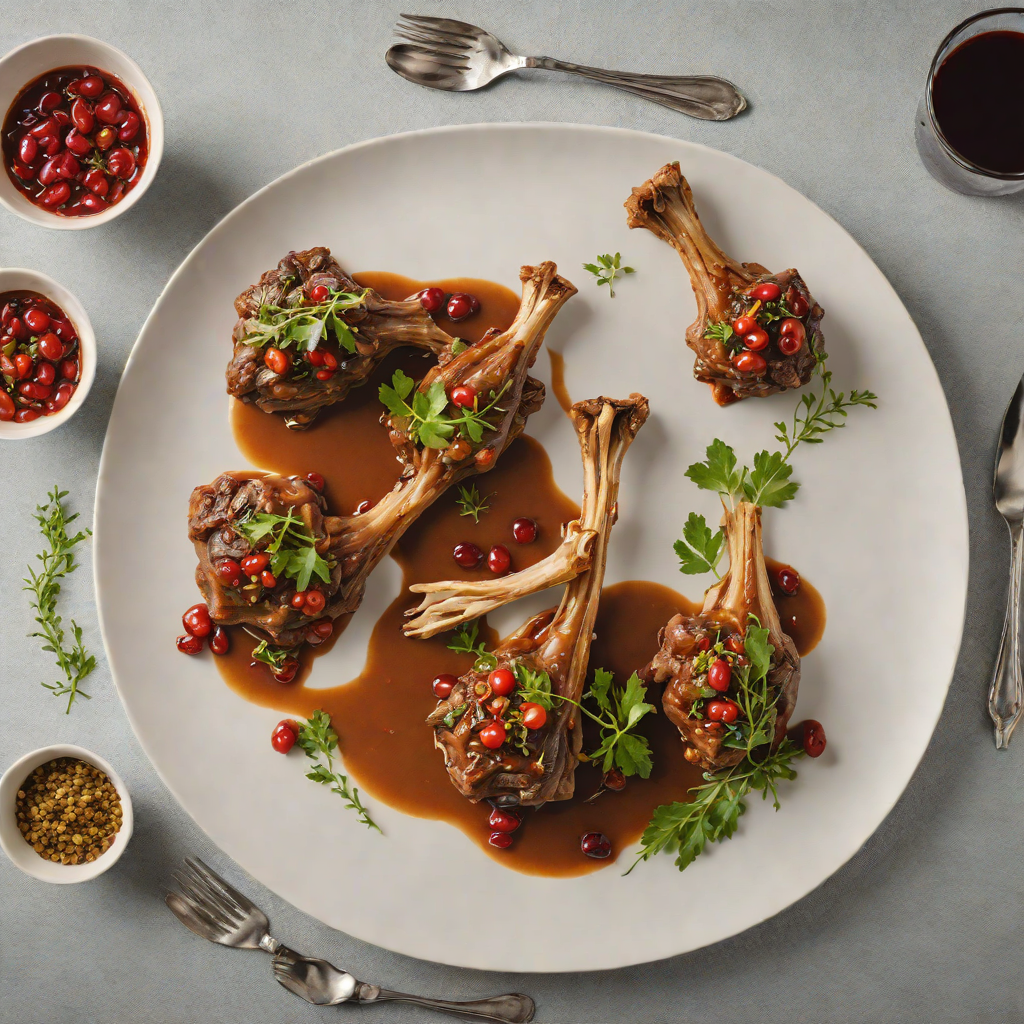 Slow-Cooked Lamb Shanks with Aniseed Myrtle and Quandong Chutney