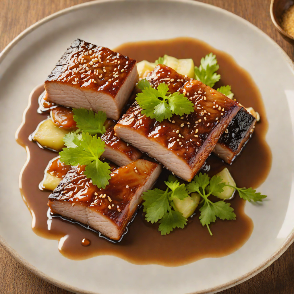 Japanese-Style Braised Pork Belly with Miso and Ginger