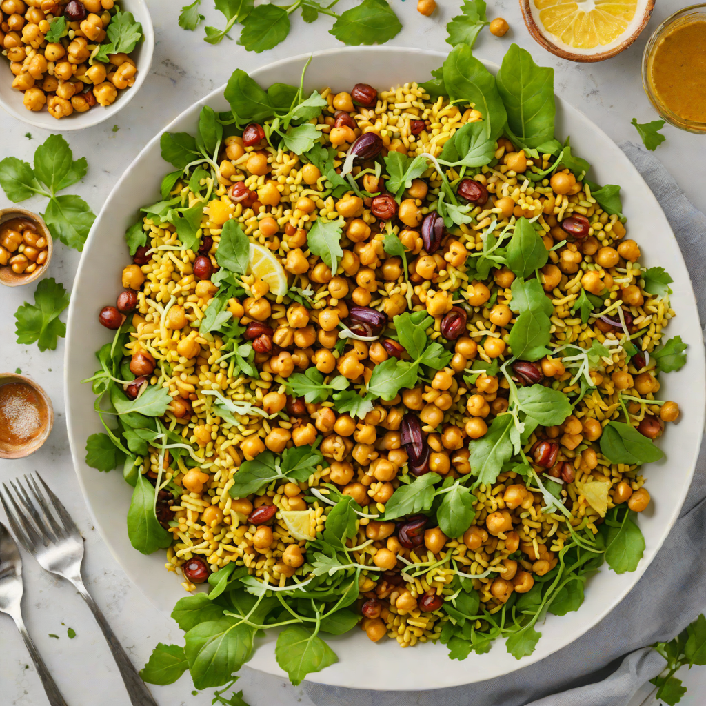 Ginger-Turmeric Quinoa Salad with Roasted Chickpeas