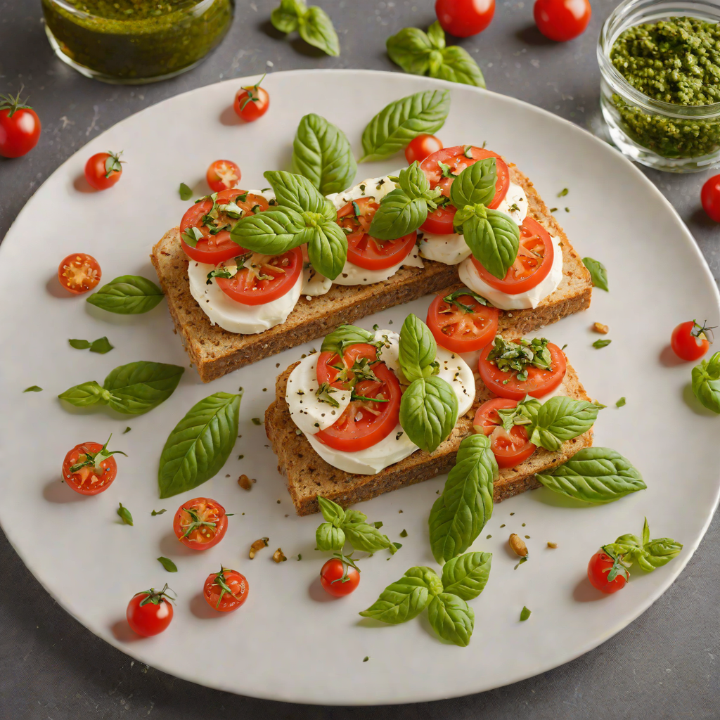 No-Bake Caprese Sandwich with Basil Pesto