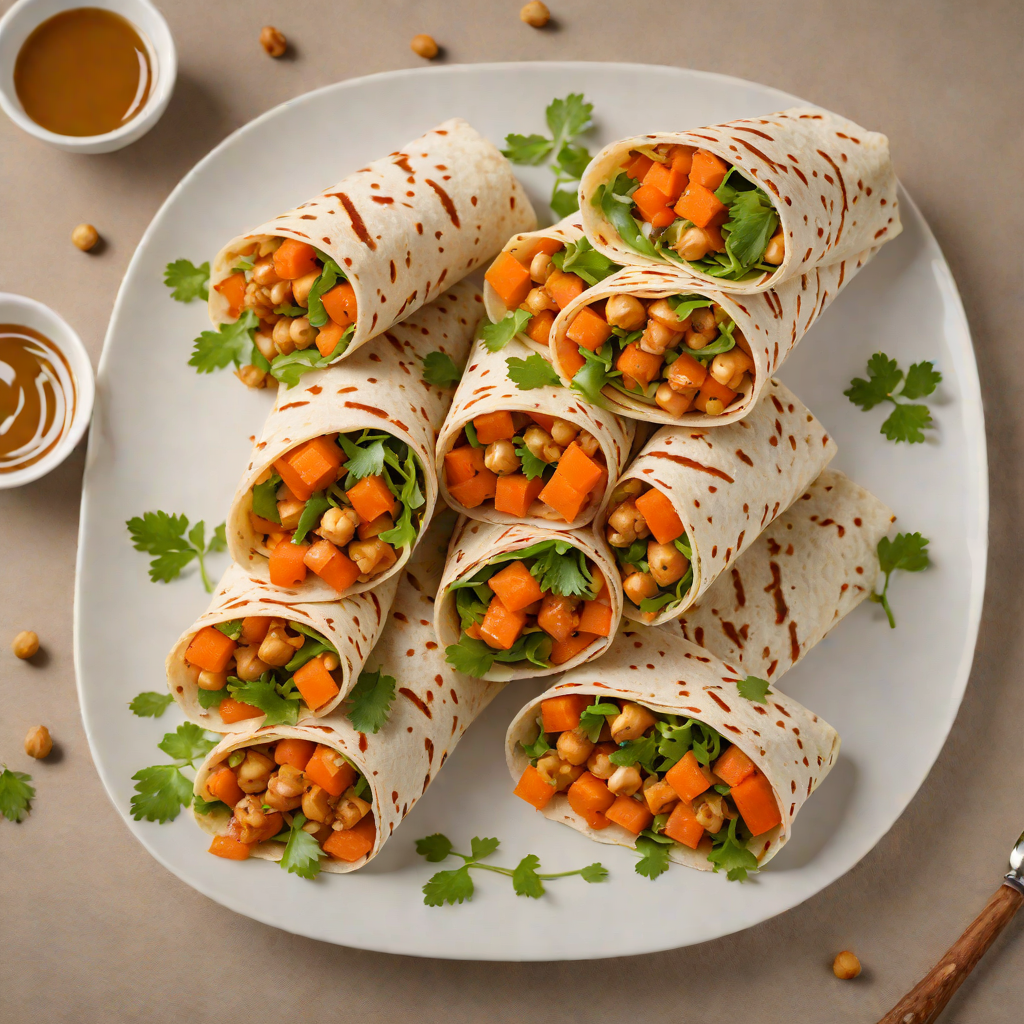 Honey-Glazed Carrot and Chickpea Wraps