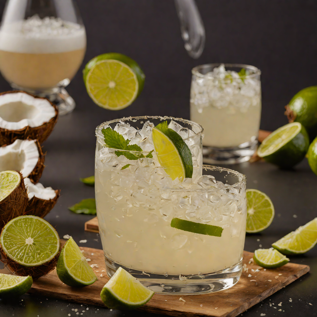 Shaken Coconut-Lime Tequila Fizz