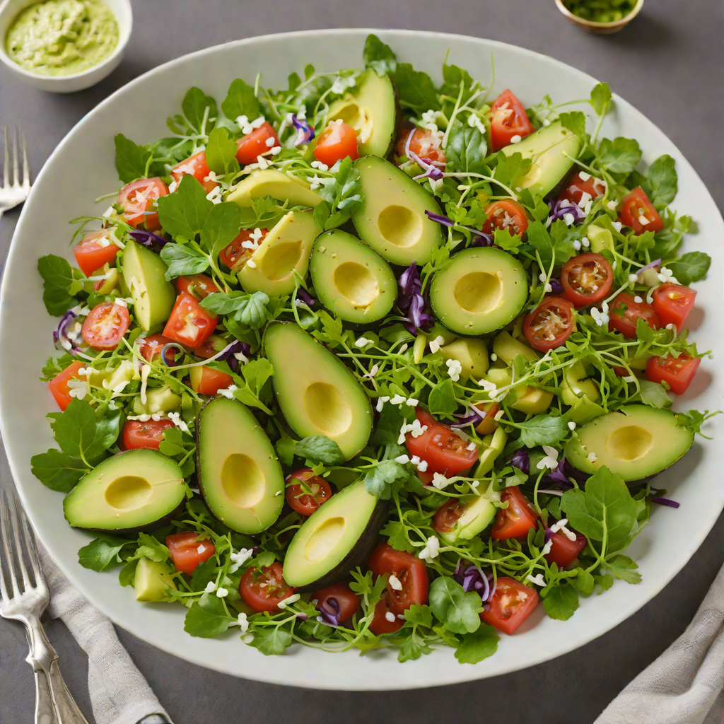 Creamy Avocado and Finger Lime Salad with Bush Tomato Dressing