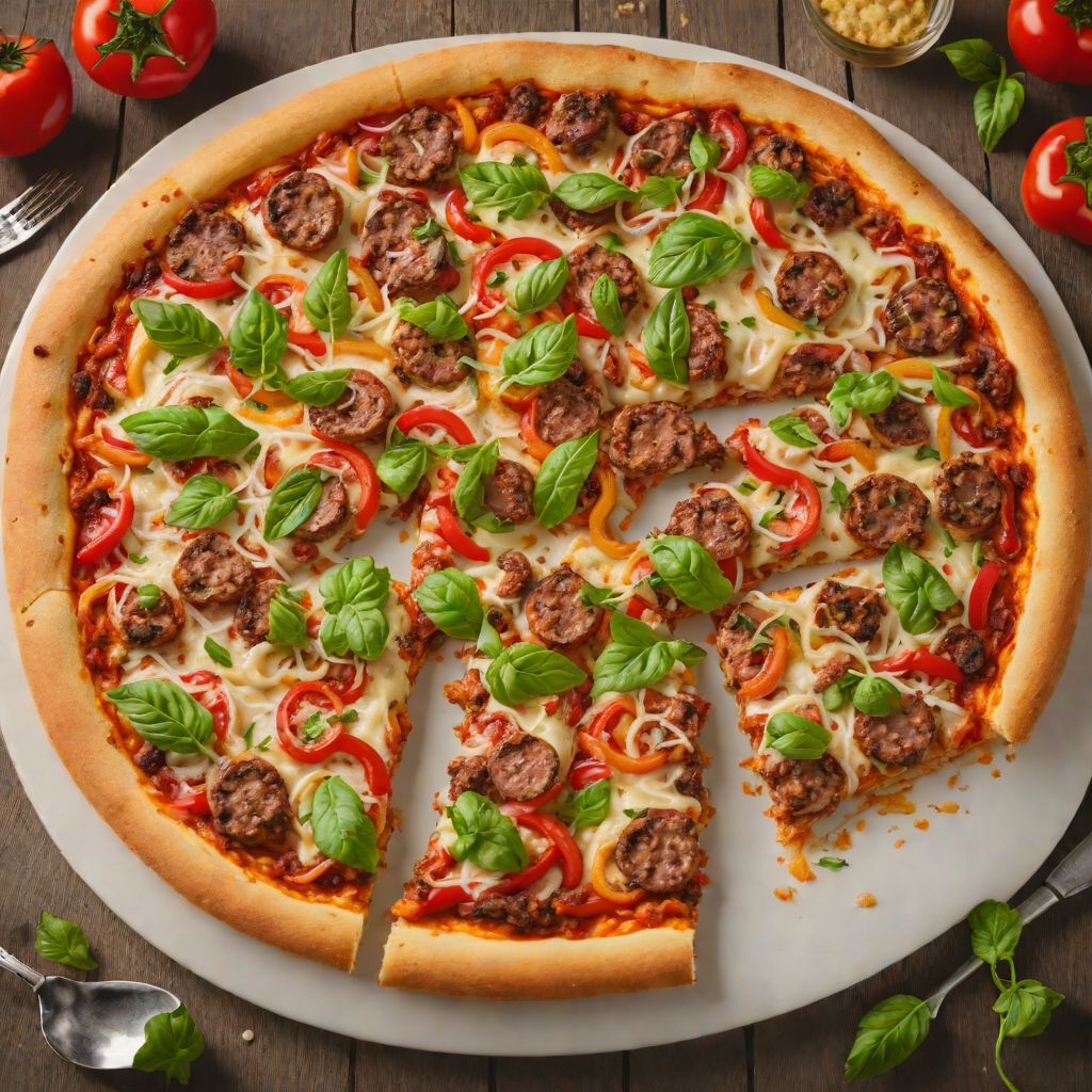 Pan-Baked Spicy Italian Sausage and Pepper Pizza