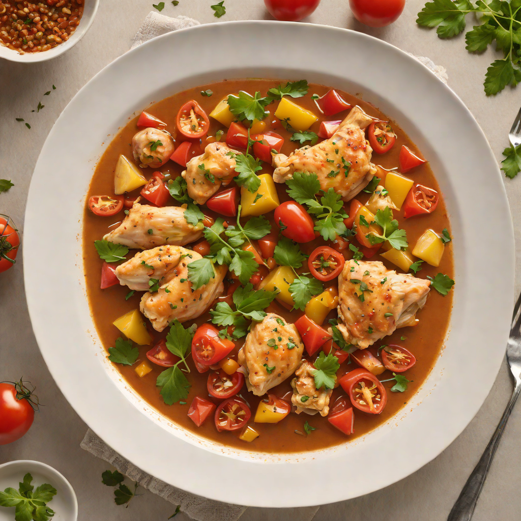 Romántica Chilean Chicken Stew with Peppers and Tomatoes
