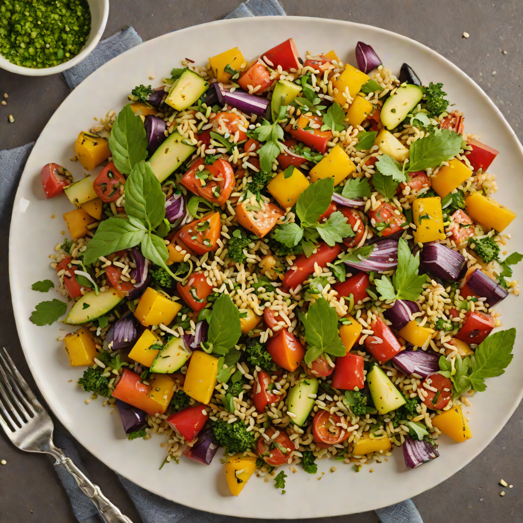 Chilean-Inspired Quinoa Salad with Roasted Vegetables and Chimichurri