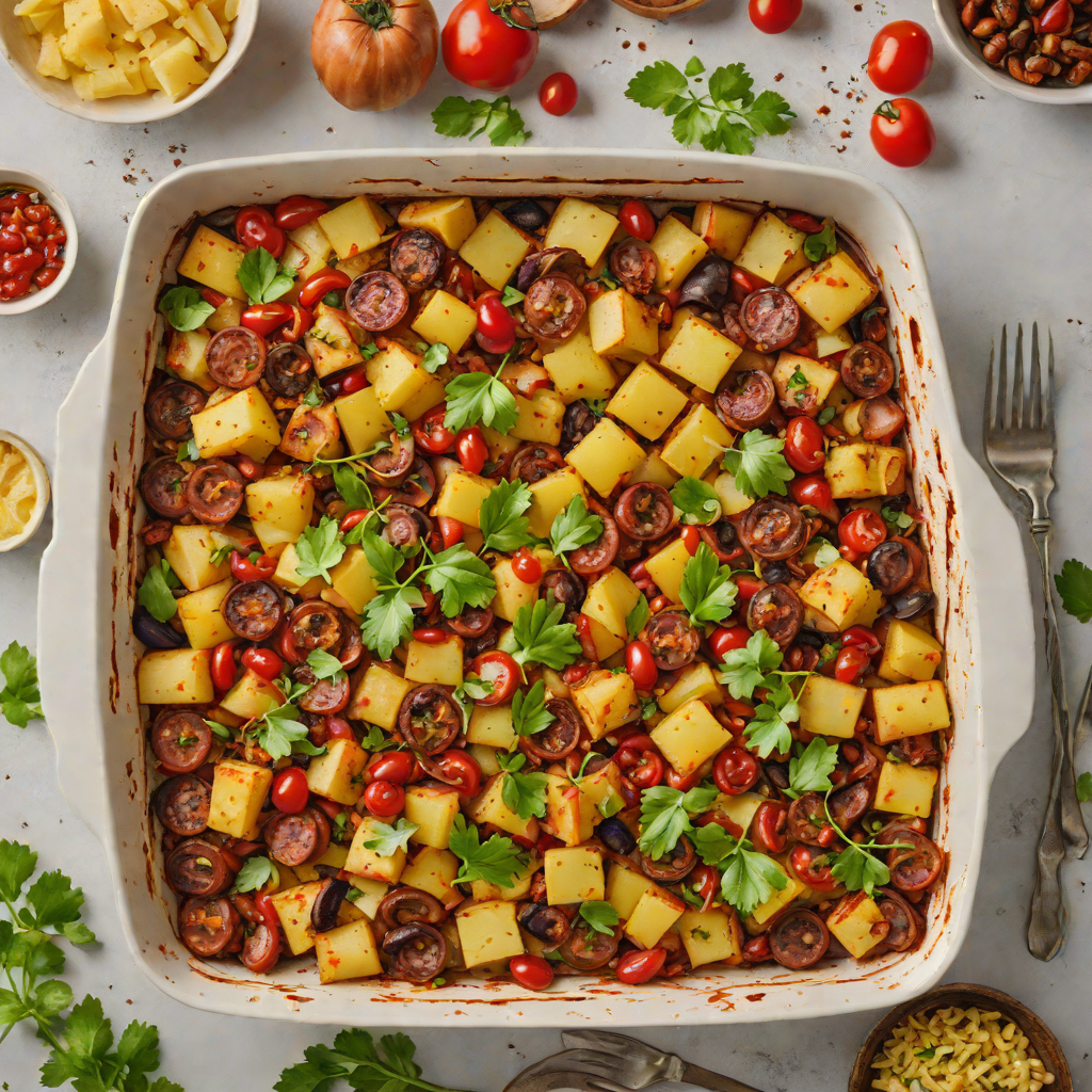 Sheet Pan Spanish-Inspired Chorizo and Potato Bake