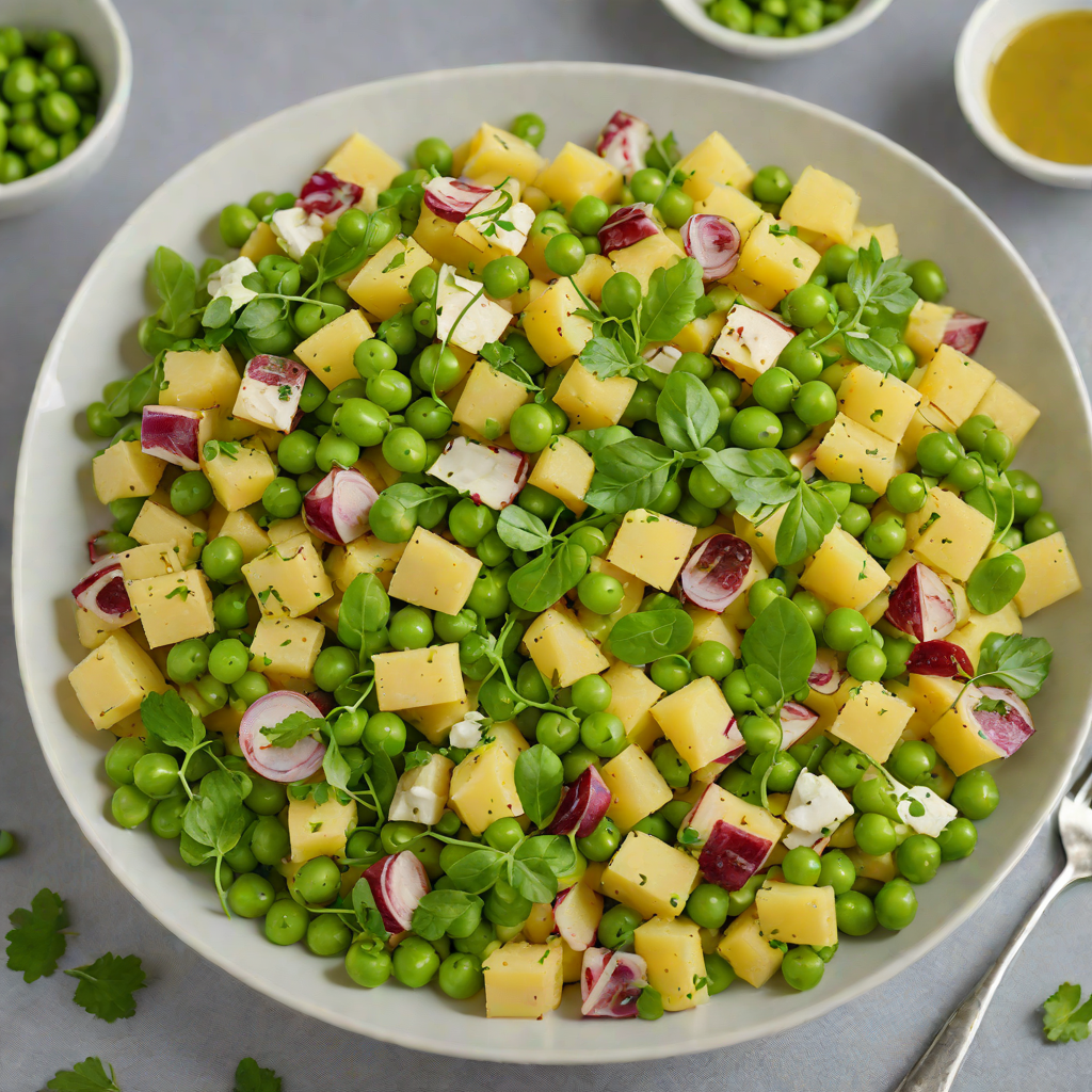Chilled Curried Potato Salad with Green Peas