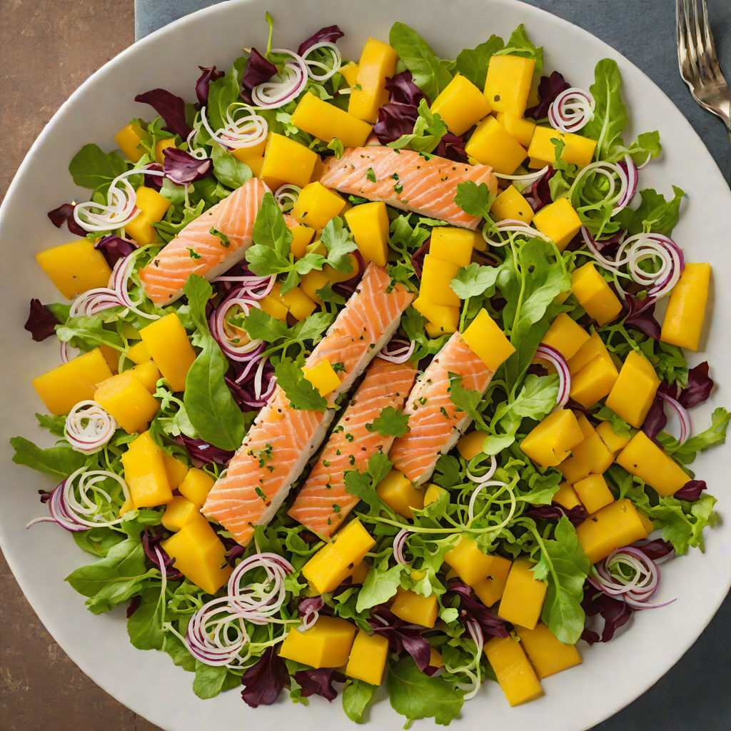 Smoked Fish and Mango Salad with Citrus Dressing