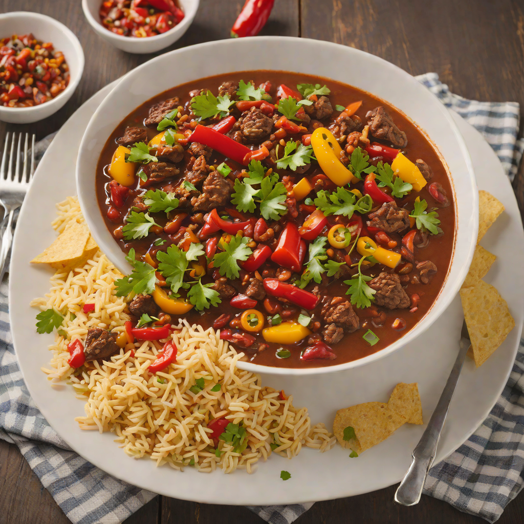 Spiced Colorado-Inspired Bison Chili with Roasted Peppers
