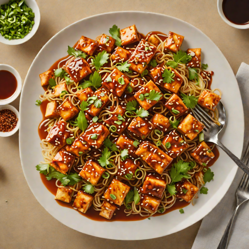 Korean-Style Spicy Tofu Stir Fry with Gochujang Glaze