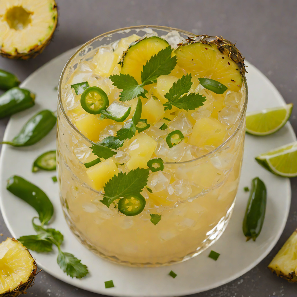 Muddled Pineapple and Jalapeño Tequila Smash