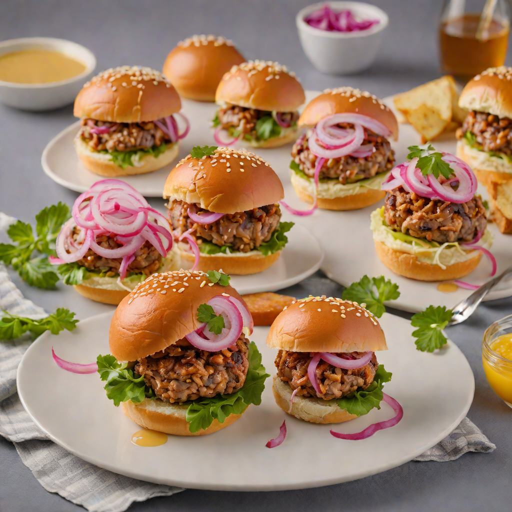 Honey-Mustard Glazed Pork Sliders with Pickled Red Onion