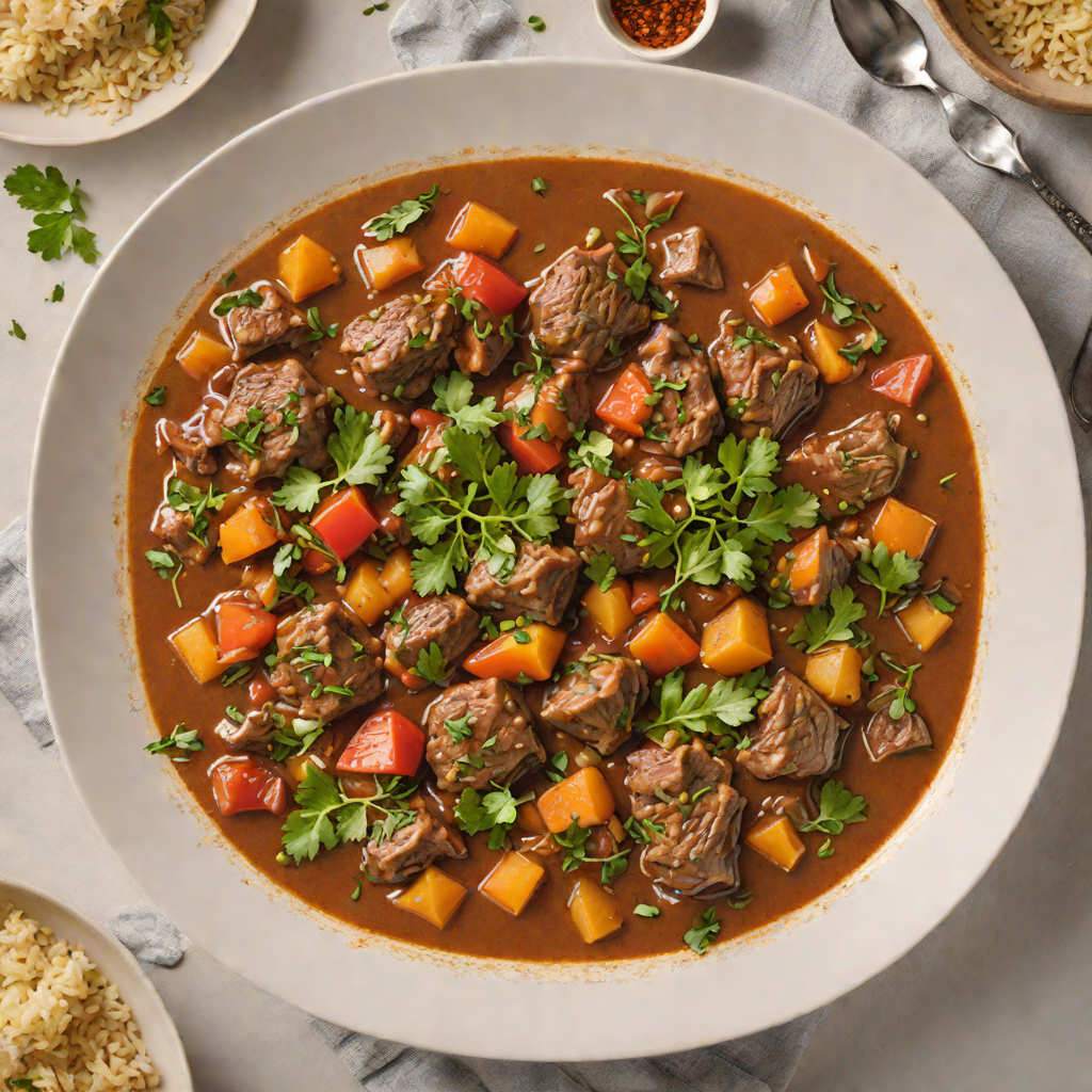 Slow-Simmered Lamb Stew with Cardamom and Tomato