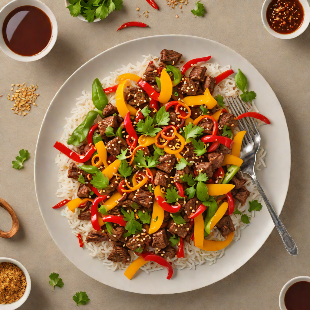 Spicy Korean-Inspired Beef Stir Fry with Gochujang and Bell Peppers
