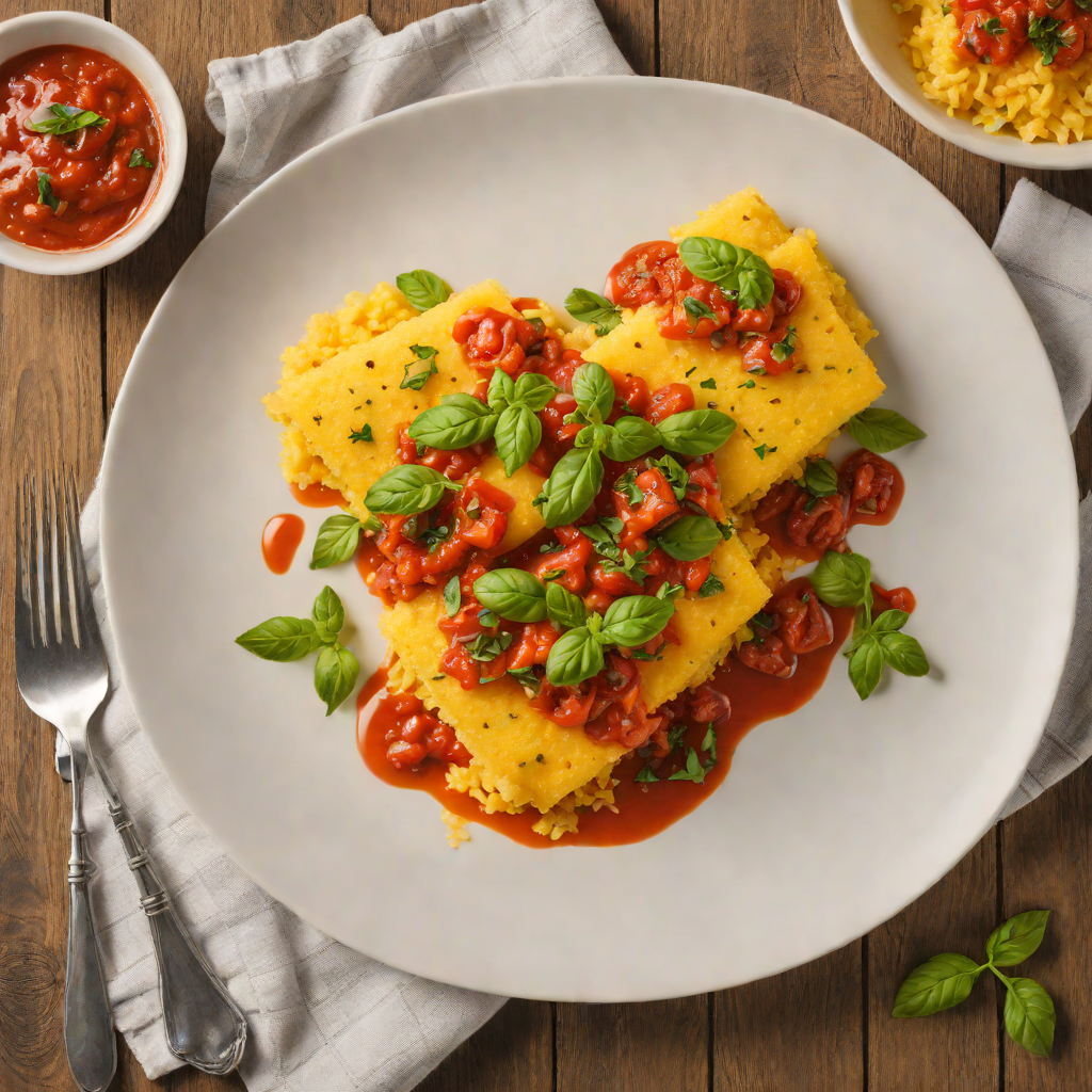 Baked Italian-Style Polenta with Tomato-Basil Sauce