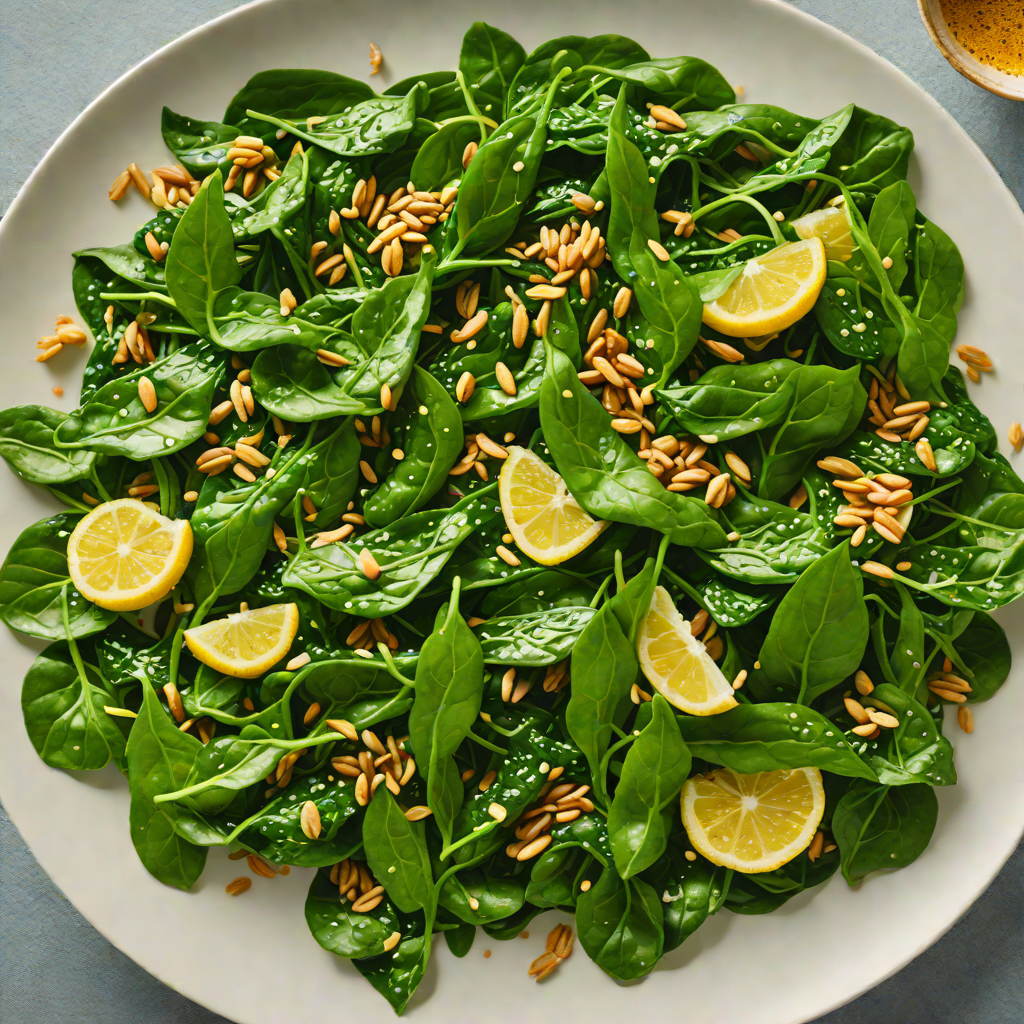 Sautéed Garlic Spinach with Toasted Sesame and Lemon