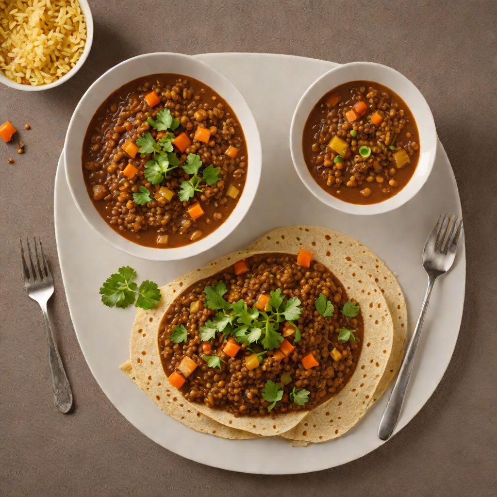 Ethiopian-Inspired Spiced Lentil Stew with Injera Bread