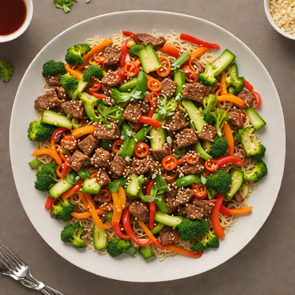 Spicy Korean-Inspired Beef Stir Fry with Seasonal Vegetables