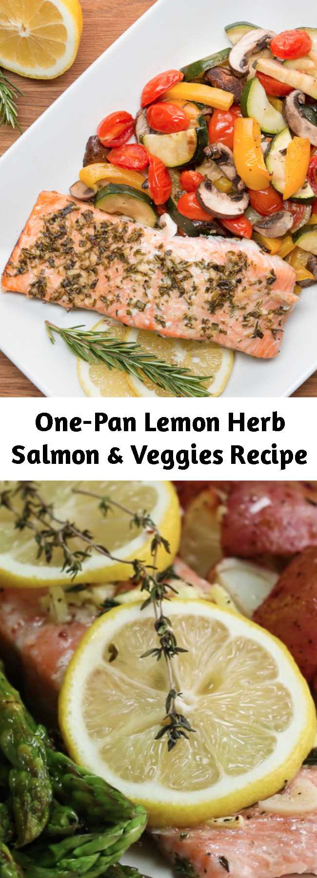 One-Pan Lemon Herb Salmon with Asparagus and Cherry Tomatoes