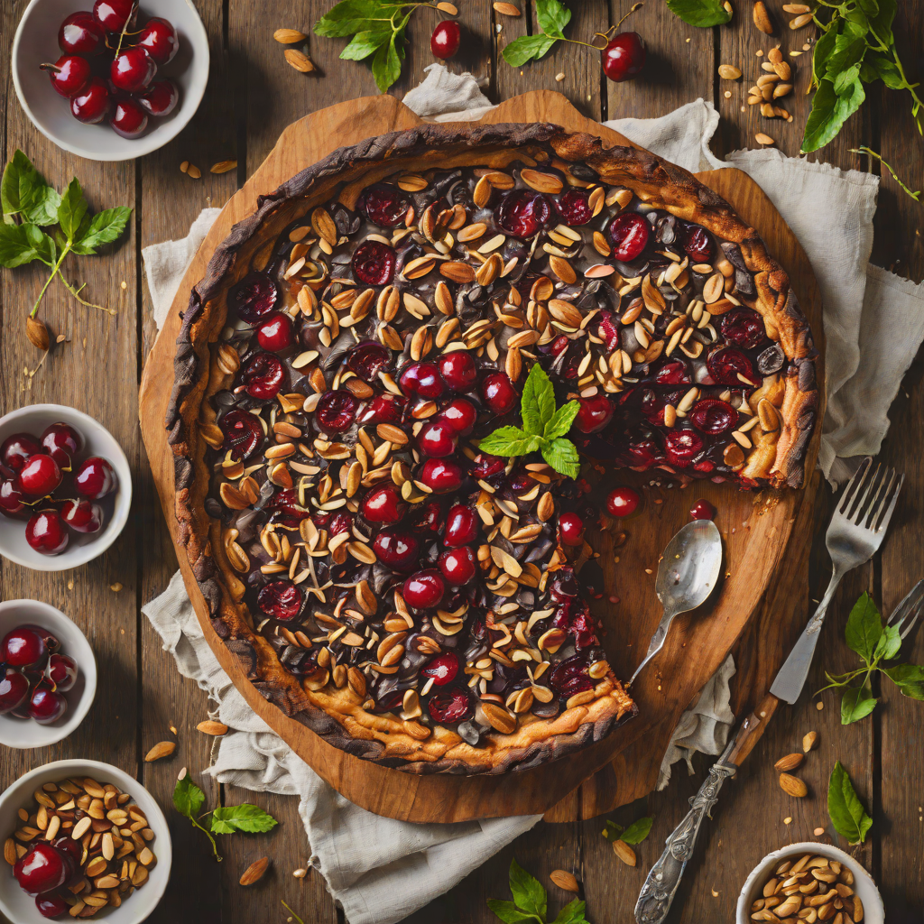 Baked Chocolate-Cherry Clafoutis with Almonds