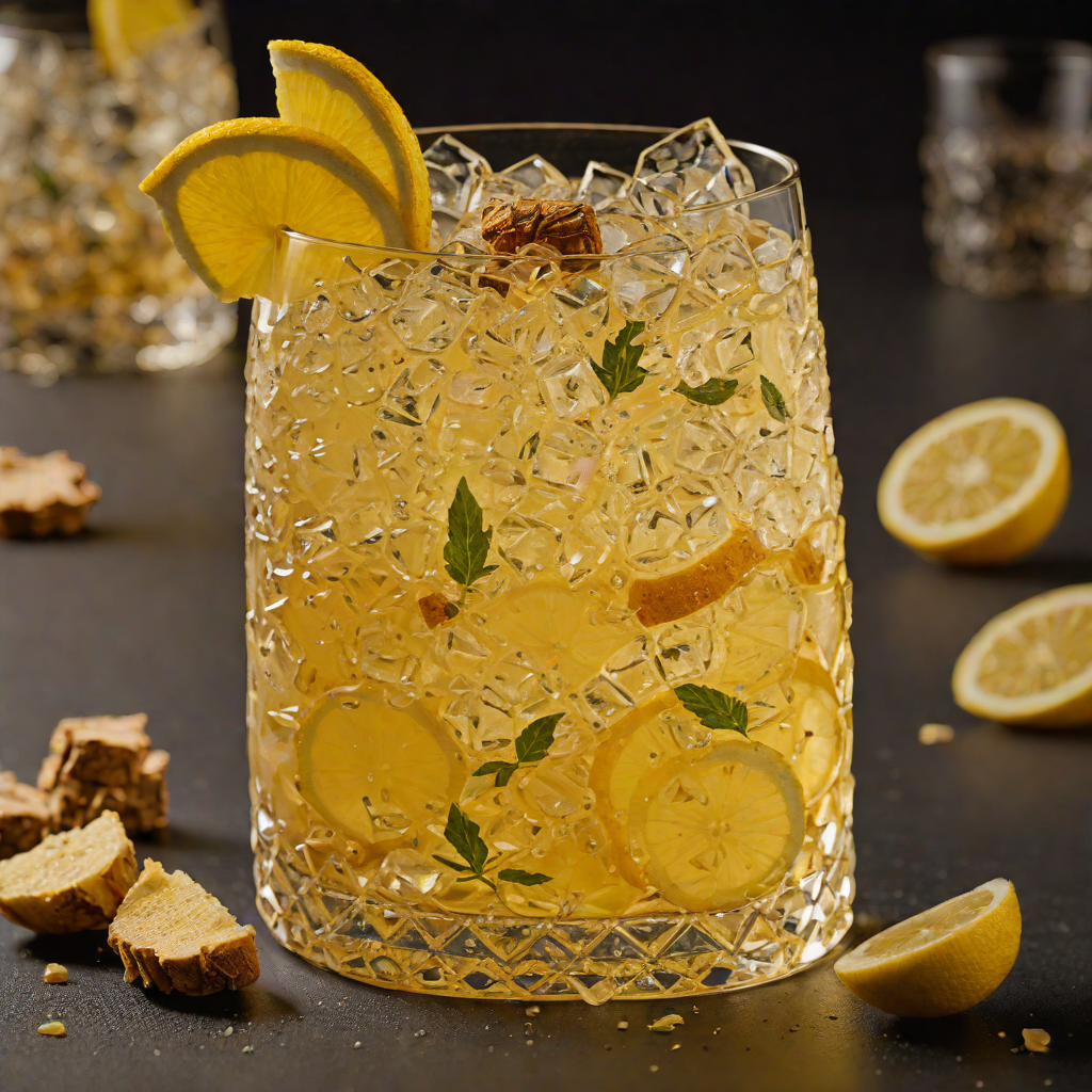 Ginger-Lemon Highball with Honey Whiskey