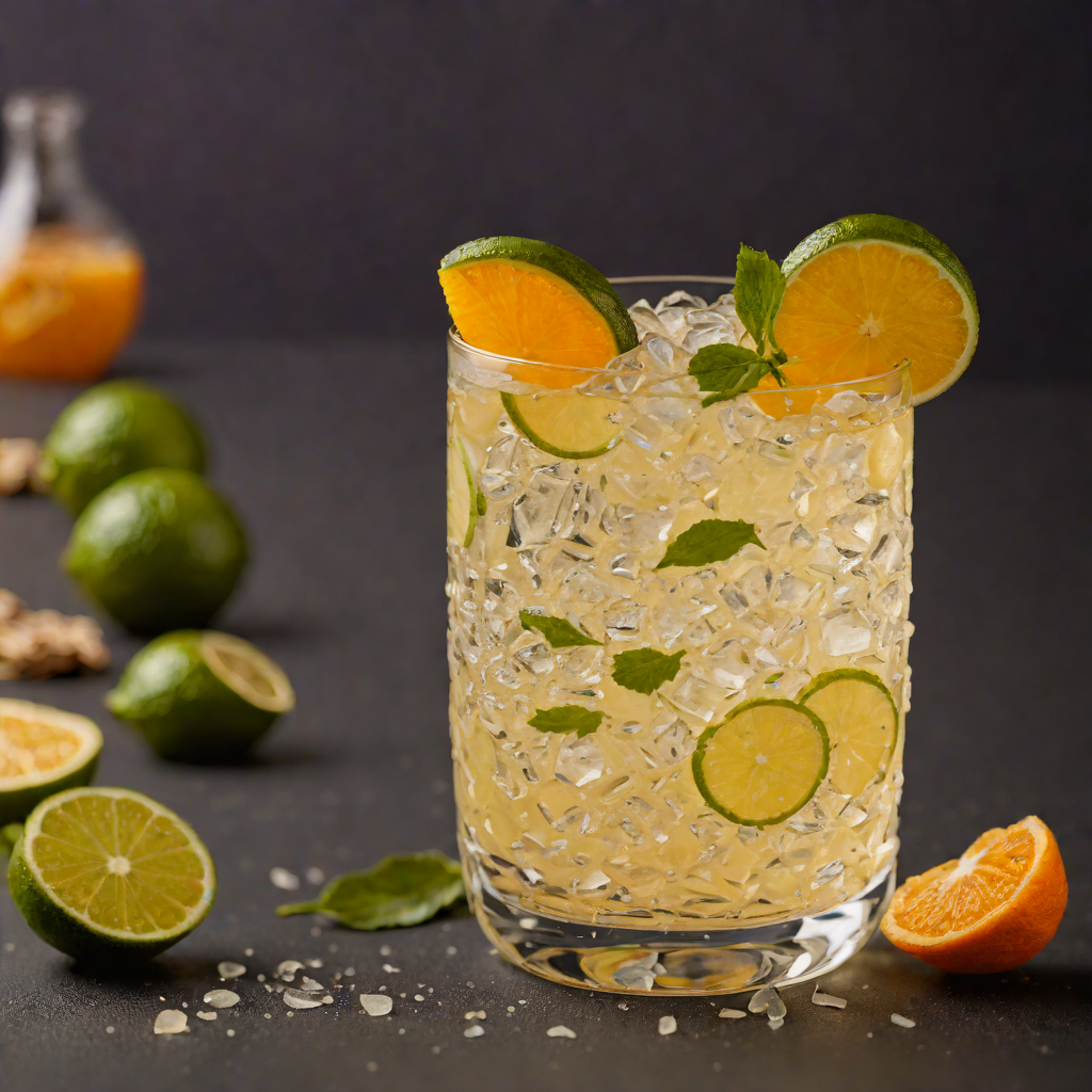 Orange-Lime Gin Fizz with Dry Curaçao Yuzu