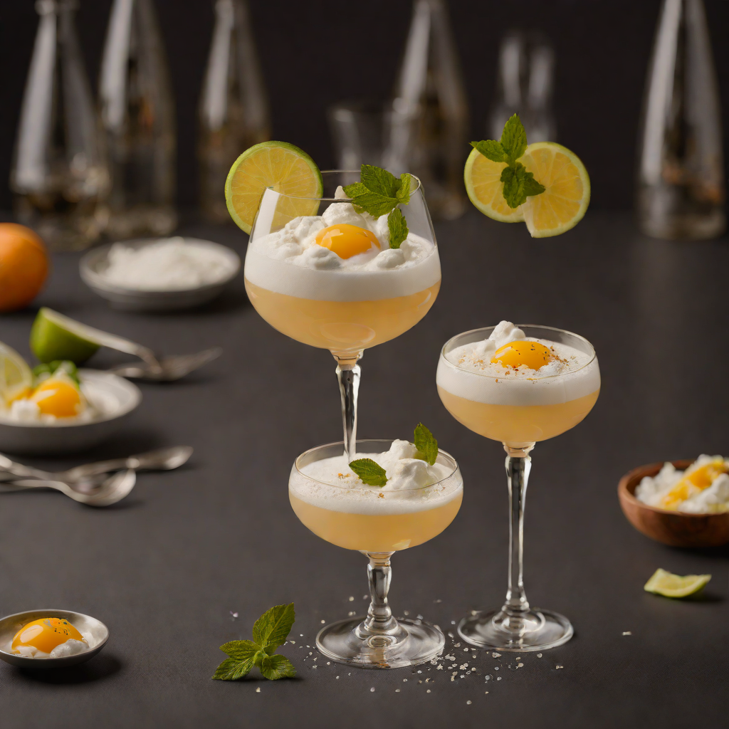 Yuzu Curaçao Sour with Egg White Foam