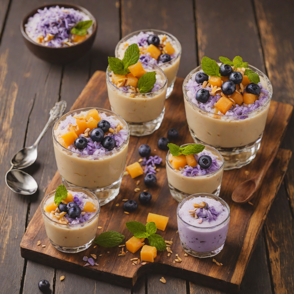 Halo-Halo Icy Dessert with Ube, Sweet Beans, and Leche Flan