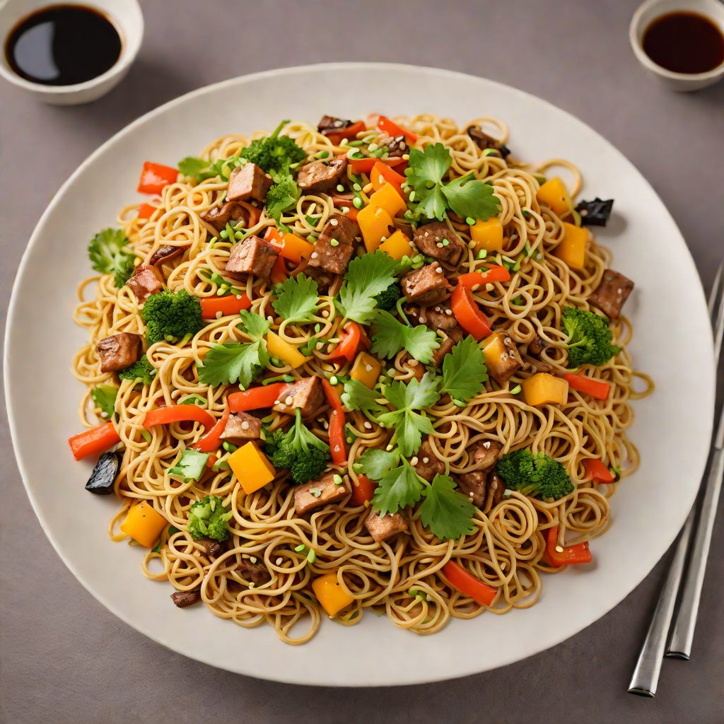 Shanghai Stir-Fried Noodles with Soy-Braised Vegetables