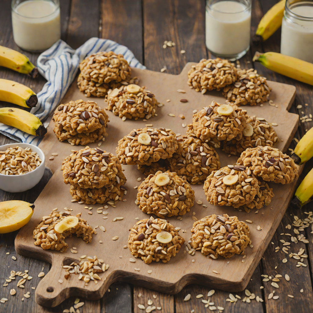 Quick Baked Vegan Banana Oat Cookies