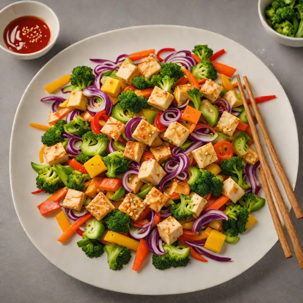 Asian-Inspired Stir Fry with Tofu and Rainbow Vegetables