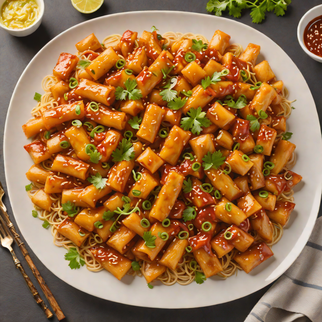 Korean Spicy Stir-Fried Rice Cakes (Tteokbokki)