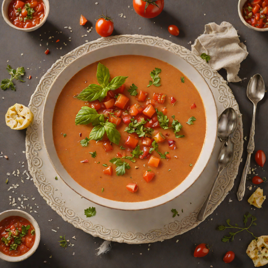 Roasted Tomato and Manchego Gazpacho
