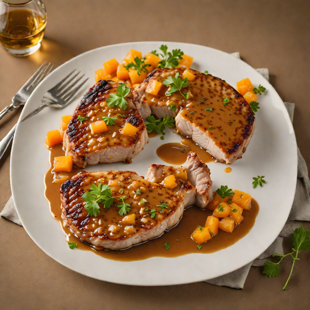 Pan-Seared Pork Chops with Cider and Apricot Sauce