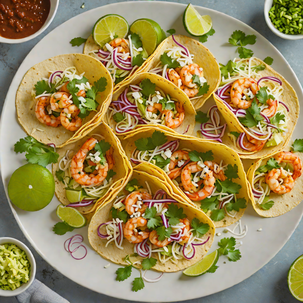 Spiced Tequila-Lime Shrimp Tacos with Cilantro Slaw