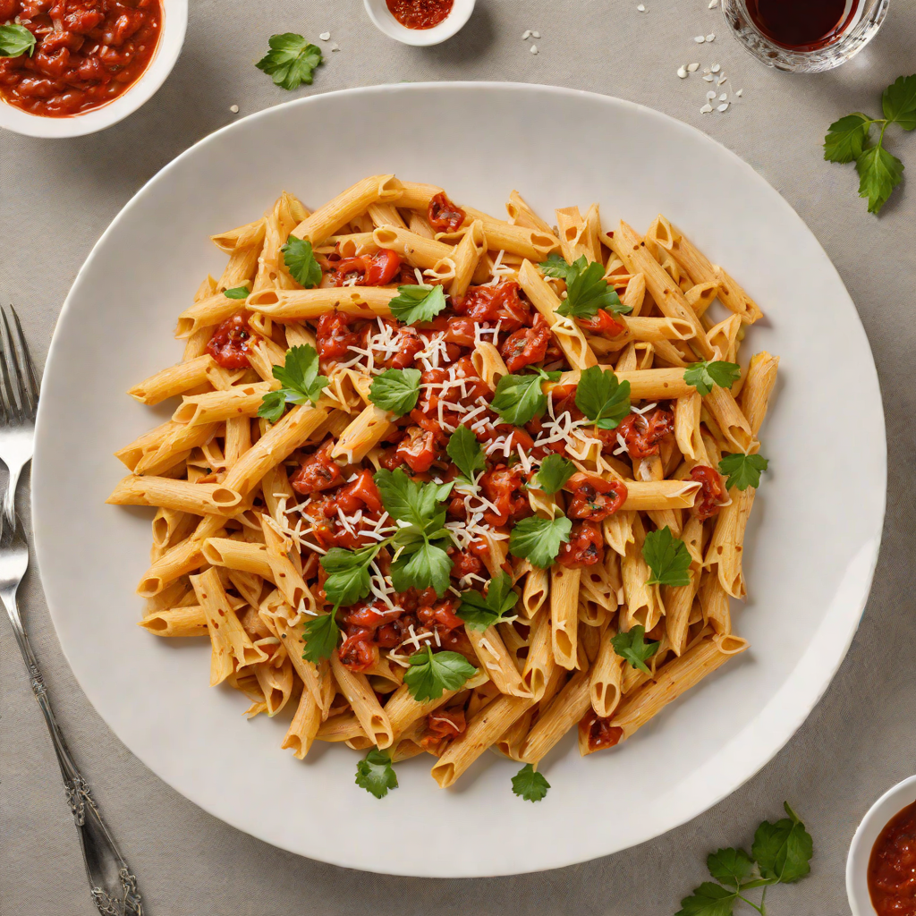 Vodka-Infused Penne with Roasted Garlic and Tomato Sauce