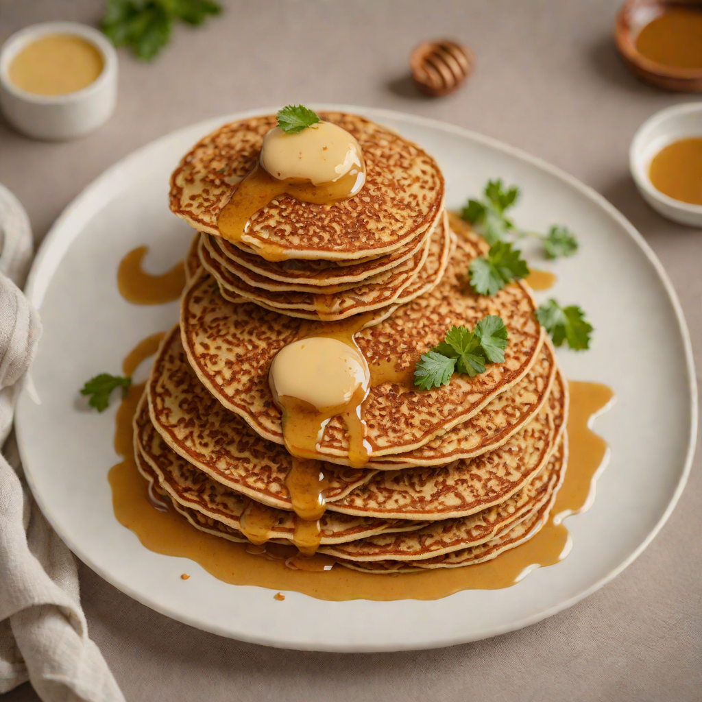 Spiced Injera-Inspired Millet Pancakes with Honey Drizzle