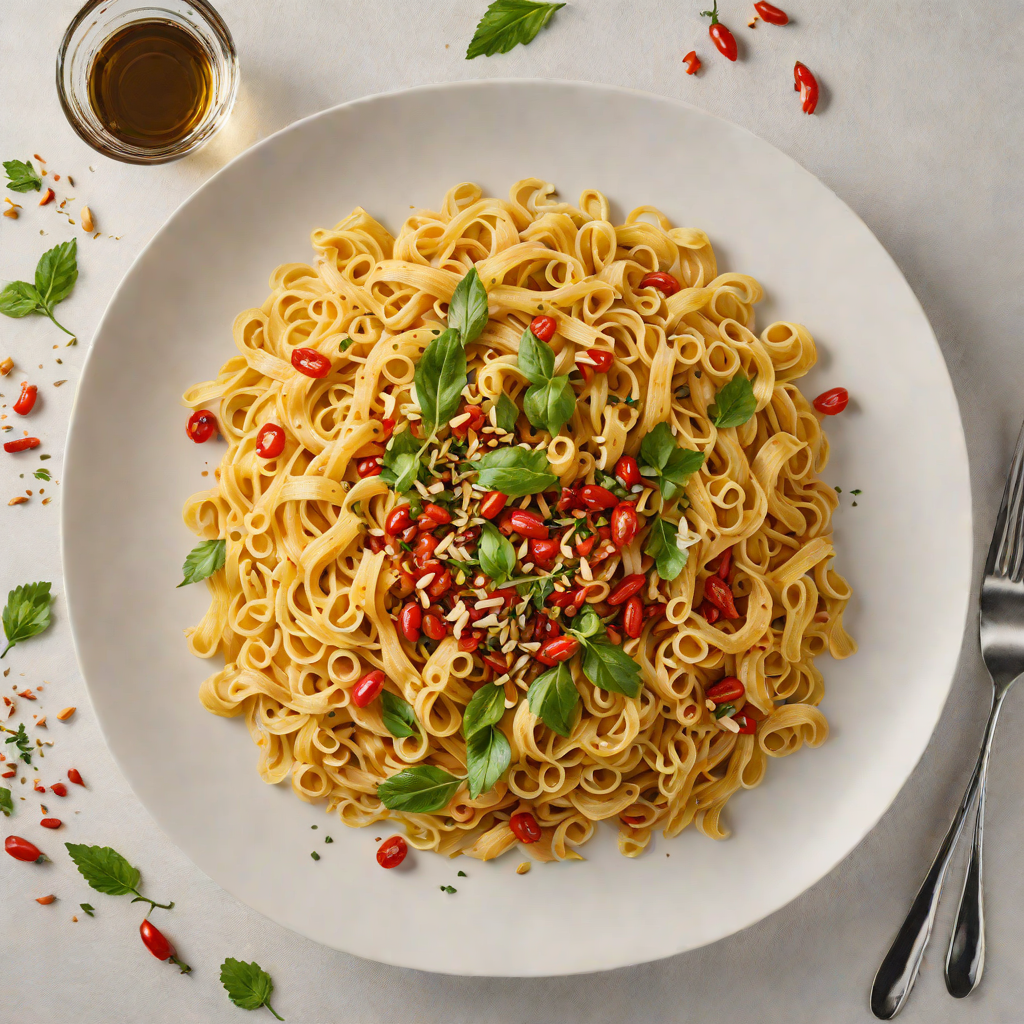 Simple Italian Pasta with Garlic, Olive Oil, and Chili Flakes