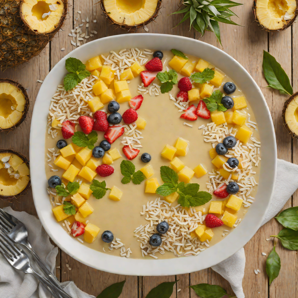 Coconut-Pineapple Tiki Smoothie Bowl