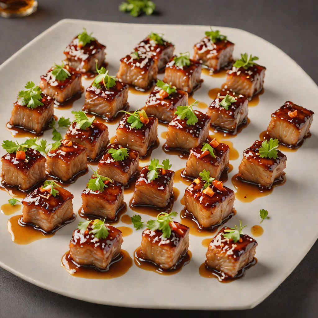 Spiced Rum-Glazed Pork Belly Bites