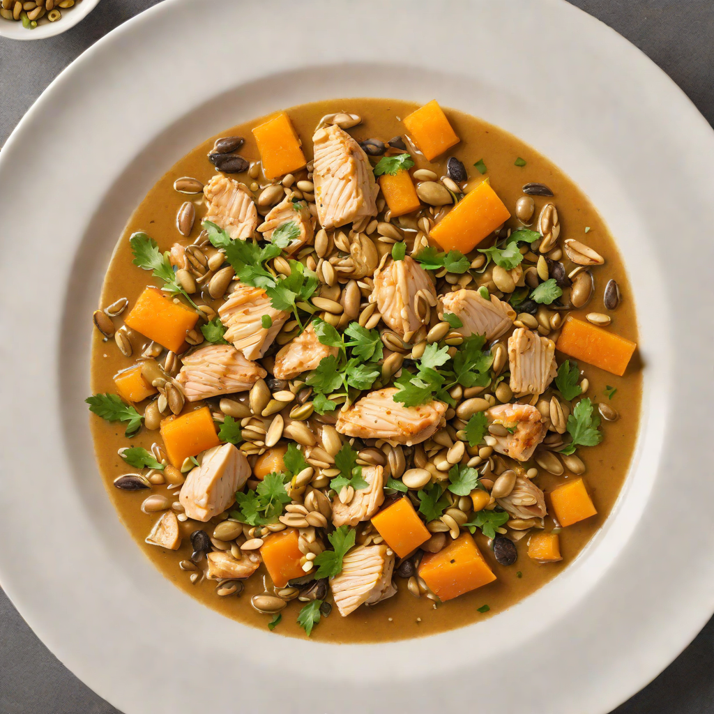 Chicken Pepian Stew with Roasted Pumpkin Seeds