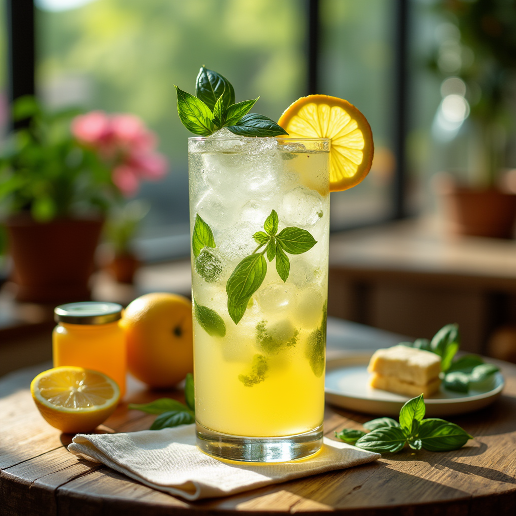 Citrus-Basil Popularity Fizz