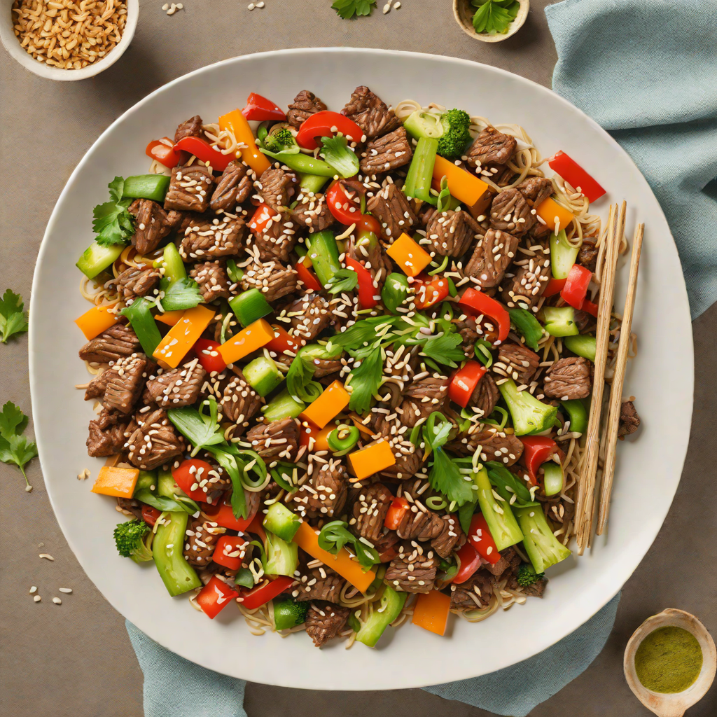 Half-Spiced Korean Beef Stir-Fry with Sesame and Scallions