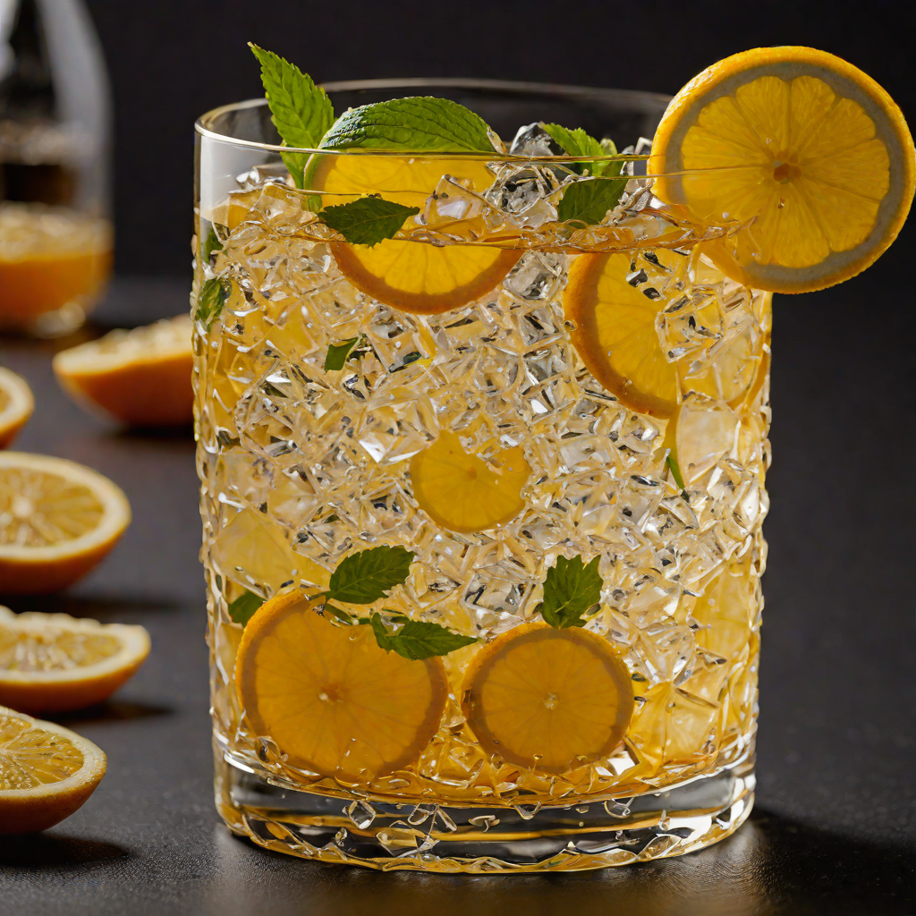 Citrus-Infused Whiskey Highball with Soda Water