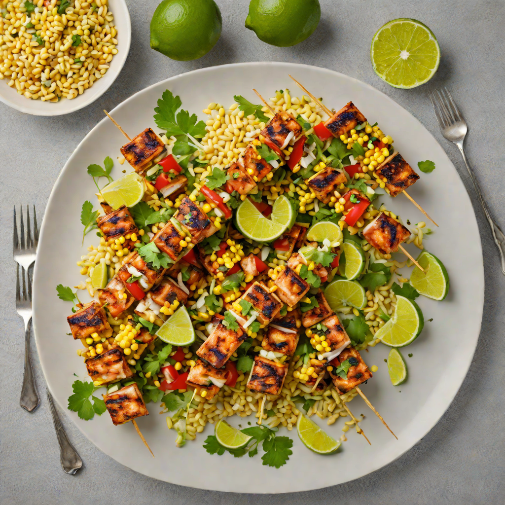 Tequila-Lime Chicken Skewers with Charred Corn Salad