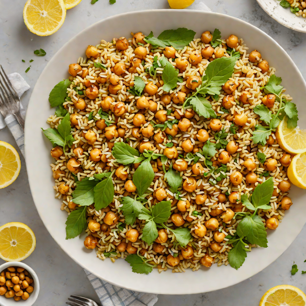 One-Pot Lemon Herb Quinoa with Roasted Chickpeas
