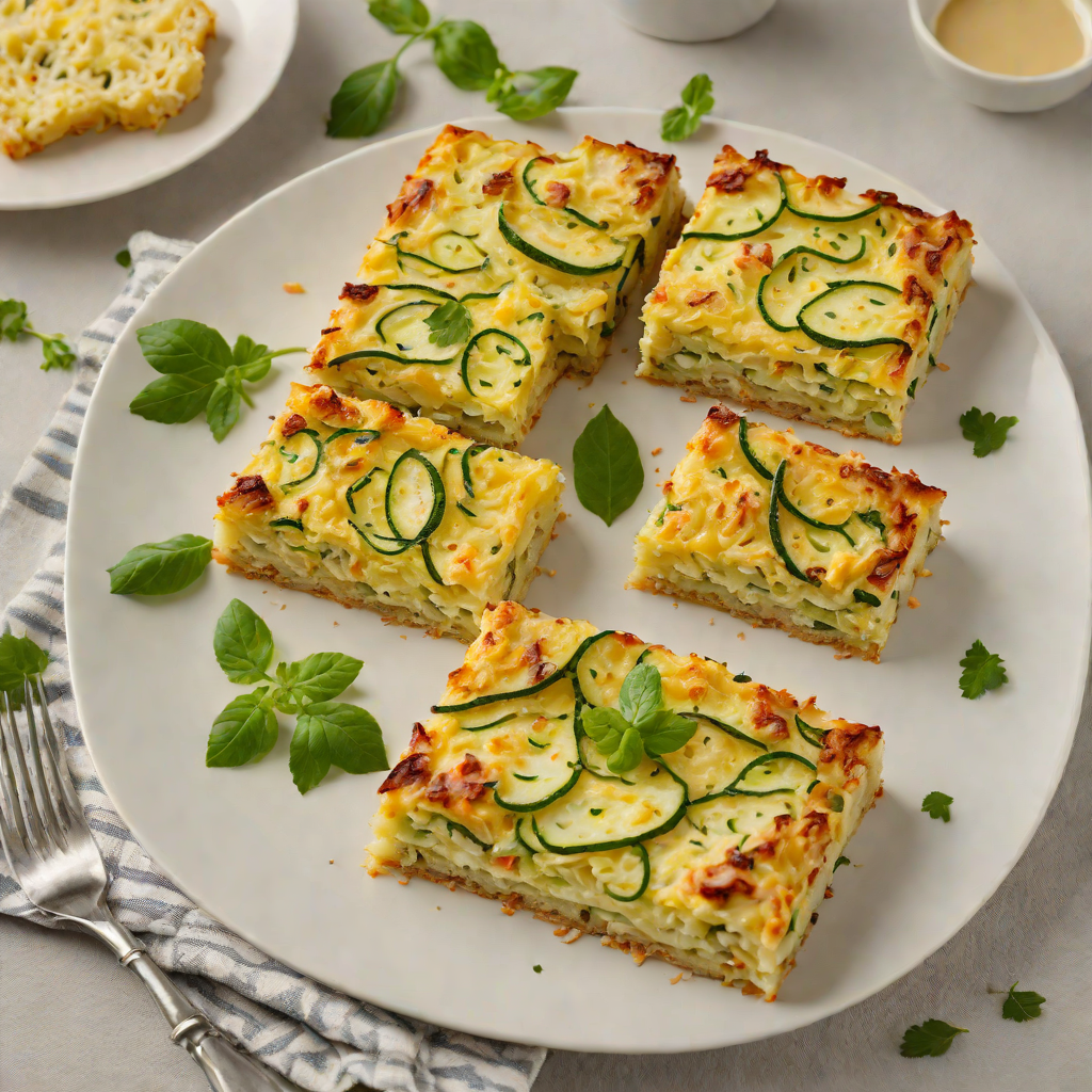 Oven-Baked Zucchini and Cheddar Slice
