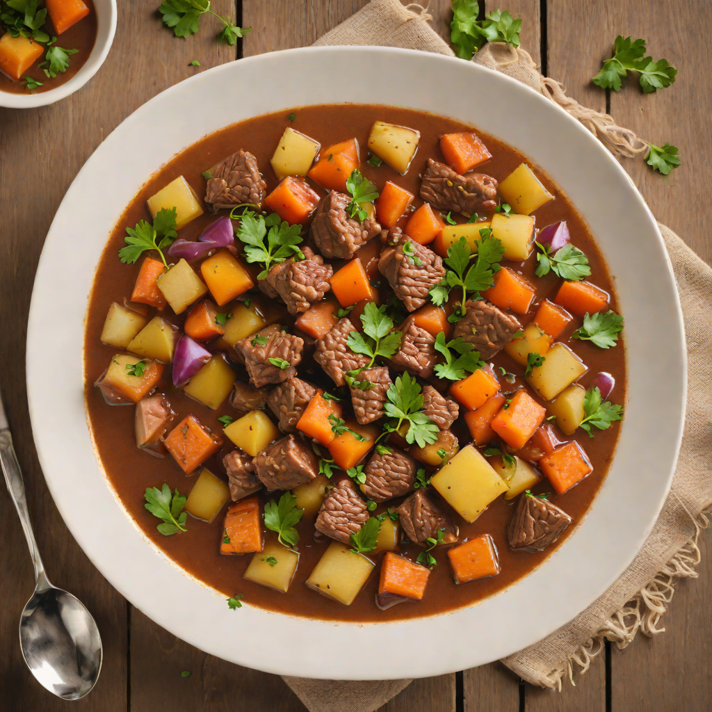 Slow-Cooked Brazilian Beef Stew with Root Vegetables