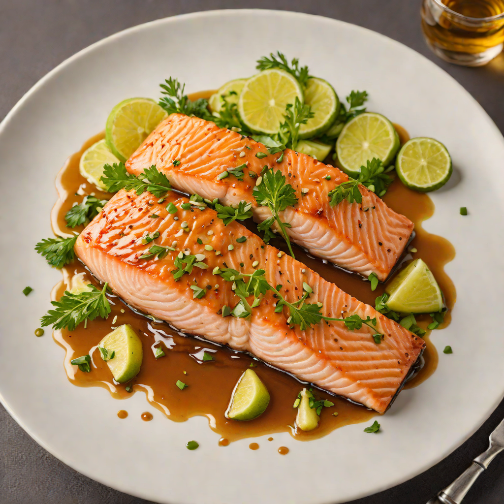 Pan-Seared Salmon with Honey Ginger Glaze